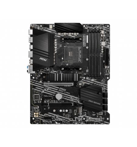 MSI B550-A PRO, Socket AM4, AMD B550, Dual 4xDDR4-4400+, APU AMD graphics, HDMI, DP, 2xPCIe4.0 X16, 6xSATA3, RAID, 2xM.2 Gen4.0 x4, 2xPCIe X1, ALC897 HDA, 1xGbE LAN , 2xUSB3.2Gen2(Type A+C), 5xUSB3.2(1xTypeC+4xTypeA), RGB Mystic Light, ATX