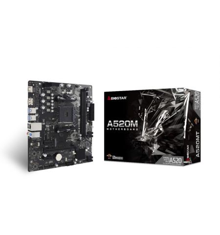 Материнская плата BIOSTAR A520MT / AM4 / A520 / DDR4 / mATX