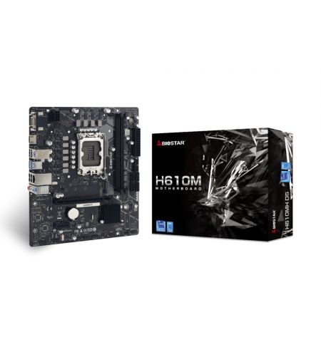 Материнская плата BIOSTAR H610MH D5 / Socket 1700 / Intel H610 / DDR5 / mATX