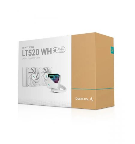 Жидкостный охладитель DEEPCOOL LT520 WH / Universal / 240W / fans: 500~2250pm, pump: 2400rpm / 17.6~32.9 dBA / 85.85CFM / White