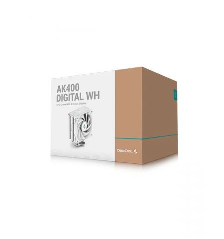 Кулер DEEPCOOL AK400 DIGITAL WH / Universal / 220W / 500~1850rpm / <28 dBA / 68.99 CFM / White