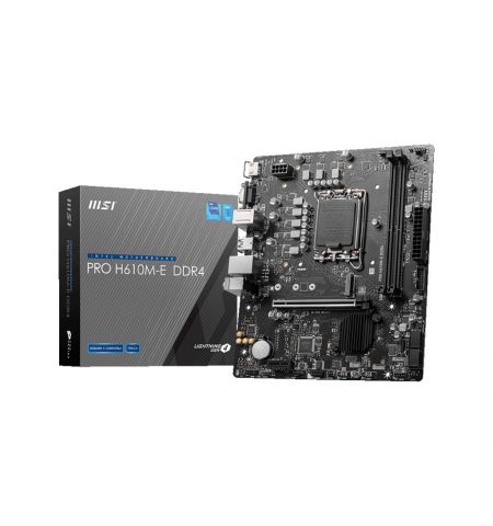 Материнская плата MSI PRO H610M-E DDR4 / 1700 / H610 / DDR4 / mATX