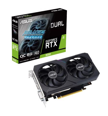 Видеокарта ASUS Dual GeForce RTX 3050 V2 OC Edition / 8GB / GDDR6 / 128Bit