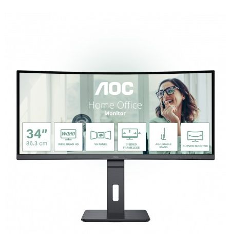 34.0” Игровой Монитор AOC CU34P3CV/ Curved/ 1ms/ 21:9/ 100Hz/ Black