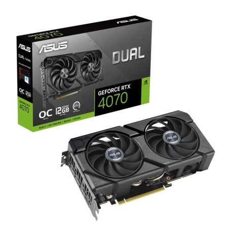 Видеокарта ASUS Dual GeForce RTX 4070 EVO OC Edition/ 12GB / GDDR6X / 192bit