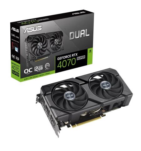 Видеокарта ASUS Dual GeForce RTX 4070 SUPER EVO OC Edition/ 12GB / GDDR6X / 192bit