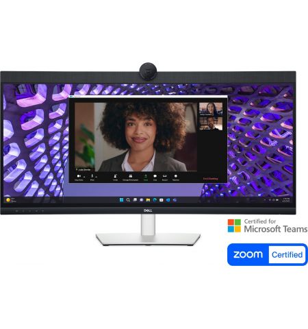 34.1” Monitor pentru videoconferinte DELL P3424WEB / Curved / 21:9 / 4K / Black