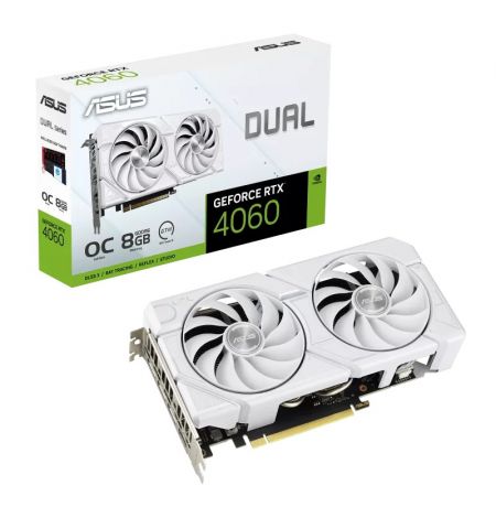 Видеокарта ASUS Dual GeForce RTX 4060 EVO WHITE OC Edition / 8GB / GDDR6 / 128bit