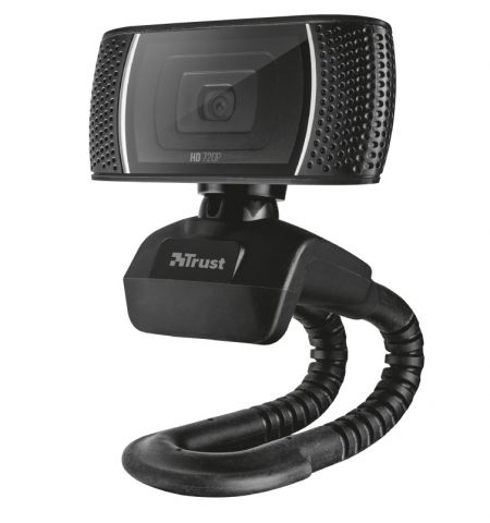 Trust Trino HD Video Webcam, 720p HD Webcam with convenient built-in microphone, 1,43m, USB