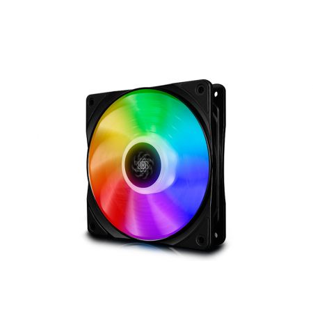 120mm Case Fan - DEEPCOOL "CF120", 1x  A-RGB PWM LED Fan, 120x120x25mm, 500±200~1500±10%RPM, 17.8~27dB(A), 56.5CFM, Hydro Bearing, 4Pin PWM, 3pin(+5V-D-G), Black