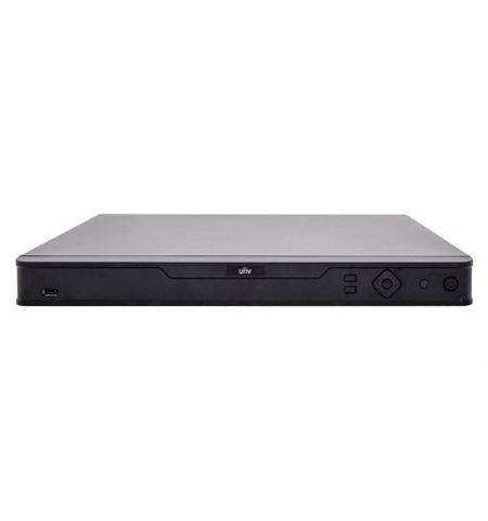 UNV NVR304-16E-B, 16-ch, 4 SATA, Incoming Bandwidth 160Mbps, 16 x 1080P@30 / 8 x 4MP@30 / 4 x 4K@30, Dual Network interface,  Audio In/Out 1/1, Alarm In/Out 16/4, 1U, H.265&4K