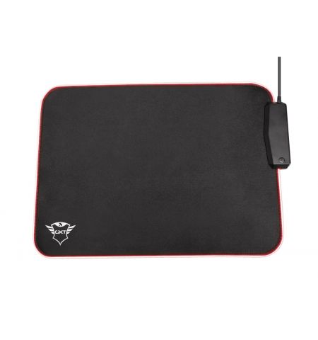 Trust Gaming GXT 765 Glide-Flex RGB Mouse Pad with USB Hub, 4 USB ports to connect USB devices within reach, Flexible design with comfortable fabric surface (350x250mm), 1.2m braided cable