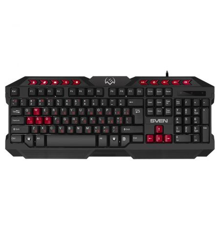 SVEN GS-9200 Gaming Set, Keyboard+Mouse+MousePad, keys 14 keys, 10 Fn-keys, mouse 5+1(800-2400 DPI) , USB, Black, Rus/Ukr/Eng