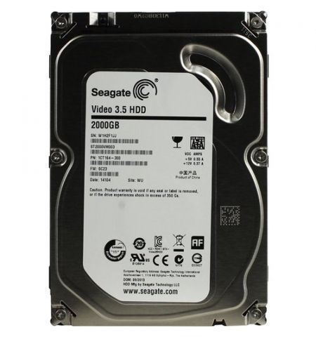 3.5” HDD 2.0TB  Seagate ST2000VM003 Pipeline HD®  Video™, 5900rpm, 64MB, SATAIII, NCQ, NP