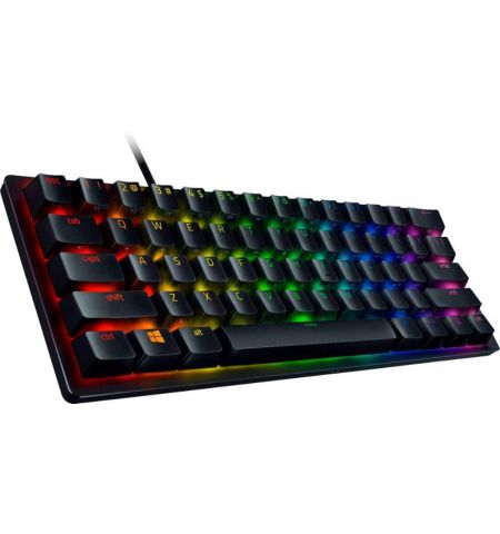 RAZER Huntsman Mini Gaming Keyboard, 60% Form Factor, Clicky Optical Switch - Red, Doubleshot PBT Keycaps With Side-Printed Secondary Functions-  RU Layout