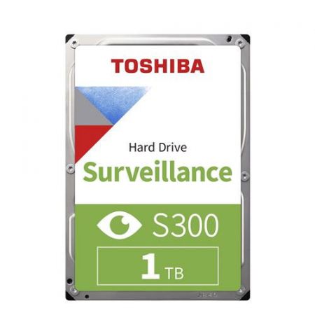 3.5” HDD 1.0TB  Toshiba HDWV110UZSVA  S300,  Surveillance, CMR Drive, 24x7, 5700rpm, 64MB, SATAIII