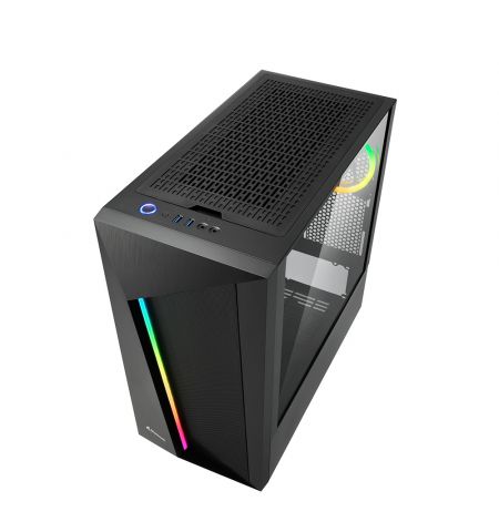 Корпус Sharkoon REV 100 / no PSU / Side panel / 1x120mm A-RGB LED + 1x 120mm / ATX / Black Корпус Sharkoon REV 100 / no PSU / Side panel / 1x120mm A-RGB LED + 1x 120mm / ATX / Black