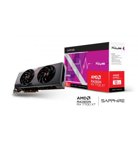 Видеокарта Sapphire PULSE Radeon RX 7700 XT / 12GB / GDDR6 / 192bit
