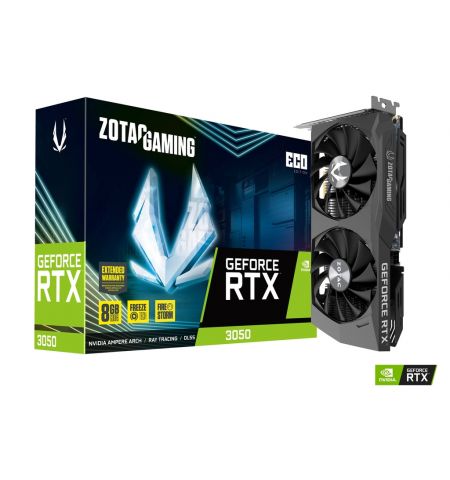 Видеокарта ZOTAC GeForce RTX 3050 ECO / 8GB / GDDR6 / 128Bit