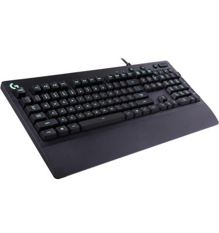 Игровая Клавиатура Logitech G213 Prodigy, Mech-Dome, Spill resistance, Media controls, RGB, Integrated palm rest, Adjustable feet, Anti-ghosting, Game Mode, USB, Black