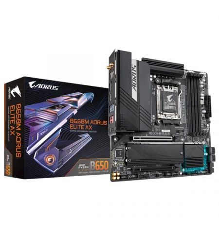 Материнская плата GIGABYTE B650M AORUS ELITE AX / AM5 / B650 / DDR5 / mATX