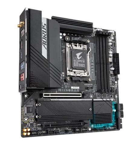 Материнская плата GIGABYTE B650M AORUS ELITE AX / AM5 / B650 / DDR5 / mATX Материнская плата GIGABYTE B650M AORUS ELITE AX / AM5 / B650 / DDR5 / mATX