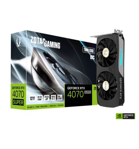 Видеокарта ZOTAC GeForce RTX 4070 SUPER Twin Edge OC / 12GB / GDDR6X / 192bit