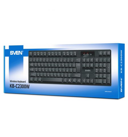 Беспроводная Клавиатура SVEN KB-C2300W, Black Беспроводная Клавиатура SVEN KB-C2300W, Black