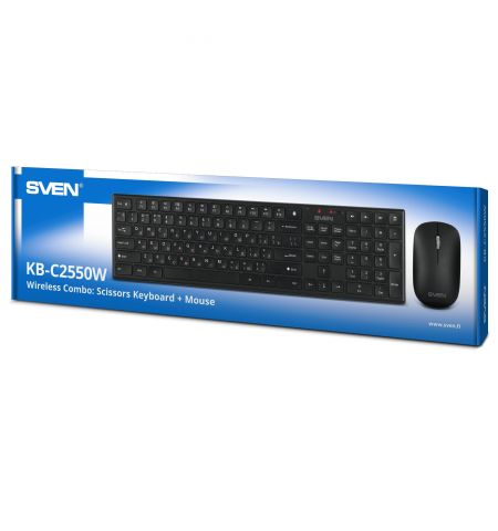 Беспроводная Клавиатура SVEN KB-C2550W, Black Беспроводная Клавиатура SVEN KB-C2550W, Black