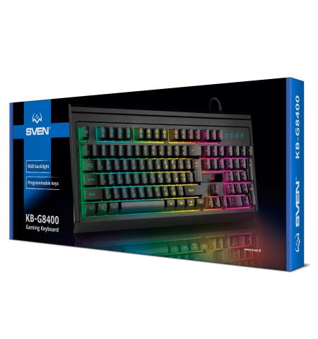 Программируемая игровая клавиатура SVEN KB-G8400 / USB /  RGB backlight / Black