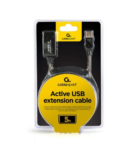 Активный удлинитель USB 2.0 Gembird UAE-01-5M, 5 м, черный