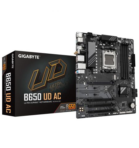 Материнская плата GIGABYTE B650 UD AC/ AM5/ B650/ DDR5/ ATX