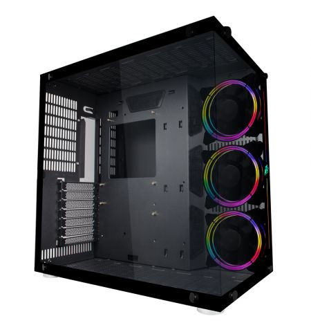 Игровой корпус 1STPLAYER SP8 / no PSU / Side-Window / 7x120mm / ATX / Black