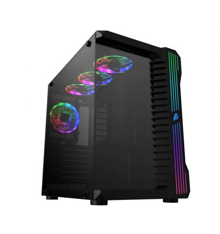 Игровой корпус 1STPLAYER SP9 / no PSU / Side-Window / 7x120mm / ATX / Black Игровой корпус 1STPLAYER SP9 / no PSU / Side-Window / 7x120mm / ATX / Black