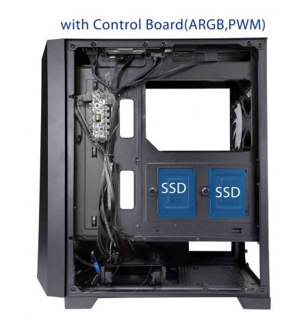 Корпус XILENCE Xilent Breeze XG131 / w/oPSU / Side panel / 3x ARGB 120mm + 1x120mm / ATX / Black Корпус XILENCE Xilent Breeze XG131 / w/oPSU / Side panel / 3x ARGB 120mm + 1x120mm / ATX / Black