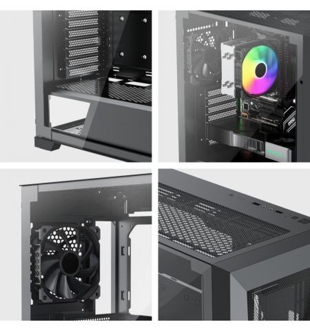 Корпус XILENCE Xilent X | XG151 / w/oPSU / with Tempered Glass Side Panel / 3x ARGB 120mm + 1x120mm / ATX / Black Корпус XILENCE Xilent X | XG151 / w/oPSU / with Tempered Glass Side Panel / 3x ARGB 120mm + 1x120mm / ATX / Black