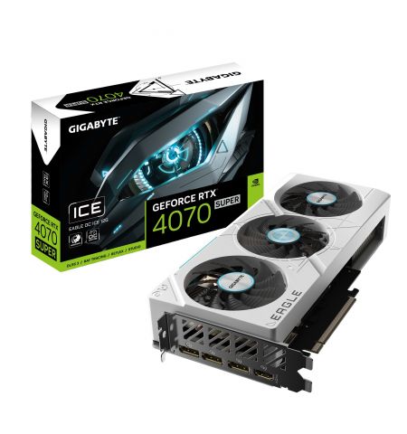 Видеокарта Gigabyte GeForce RTX 4070 SUPER EAGLE OC ICE 12G/ 12GB / GDDR6X / 192bit