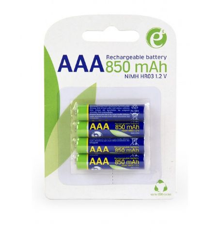 EnerGenie EG-BA-AAA8R4-01 Ni-MH Rechargeable AAA instant batteries (ready-to-use), 850mAh, 4pcs blister pack