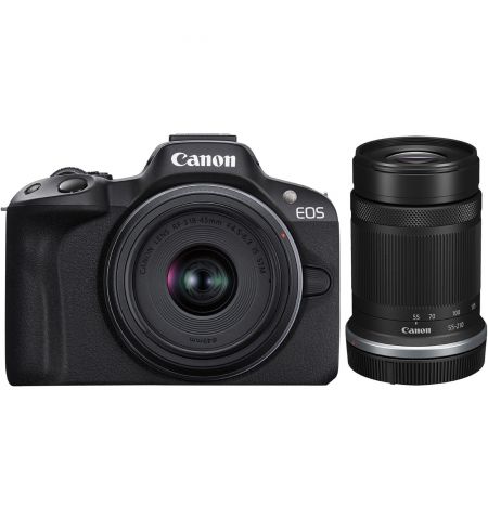 Безерккальная камера CANON EOS R50 + RF-S 18-45 f/4.5-6.3 IS STM + RF-S 55-210 f/5.0-7.1 IS STM Black  (5811C034)