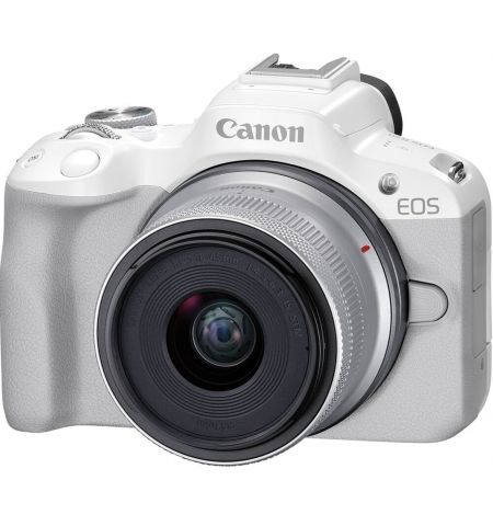 Безерккальная камера CANON EOS R50 + RF-S 18-45 f/4.5-6.3 IS STM White  (5812C030) Безерккальная камера CANON EOS R50 + RF-S 18-45 f/4.5-6.3 IS STM White  (5812C030)