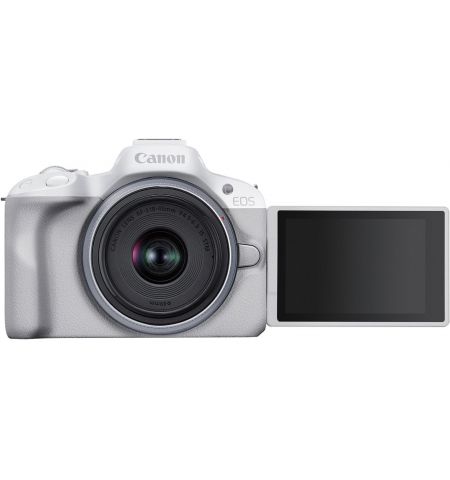 Безерккальная камера CANON EOS R50 + RF-S 18-45 f/4.5-6.3 IS STM White  (5812C030) Безерккальная камера CANON EOS R50 + RF-S 18-45 f/4.5-6.3 IS STM White  (5812C030)