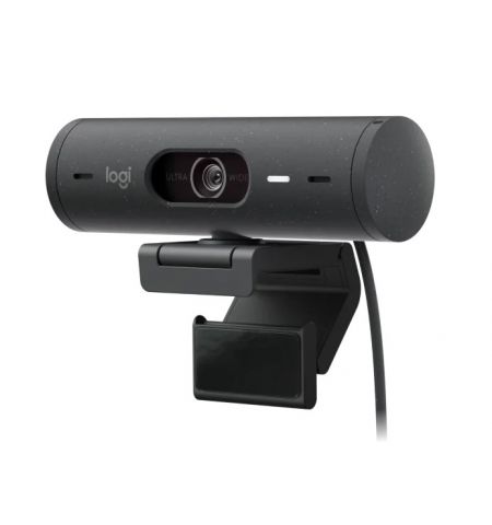 Веб-камера Logitech Brio 500 / 1080p / auto light correction / 4MP / stereo mic / USB-C / Graphite