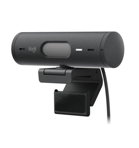 Веб-камера Logitech Brio 500 / 1080p / auto light correction / 4MP / stereo mic / USB-C / Graphite