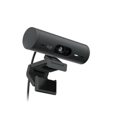 Веб-камера Logitech Brio 500 / 1080p / auto light correction / 4MP / stereo mic / USB-C / Graphite
