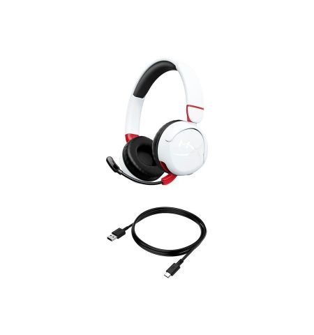 Беспроводные наушники HyperX Cloud Mini, White/Red, [7G8F2AA]