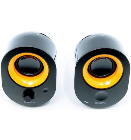 SVEN 316 Black (USB),  2.0 / 2x2W RMS, USB power supply, 1.7”