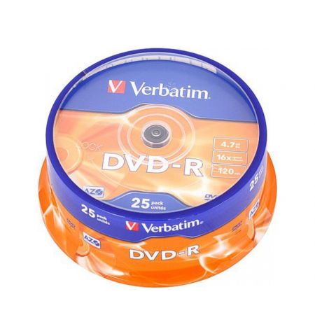 Verbatim DataLifePlus DVD-R AZO 4.7GB 16X MATT SILVER SURFAC - Spindle 25pcs.