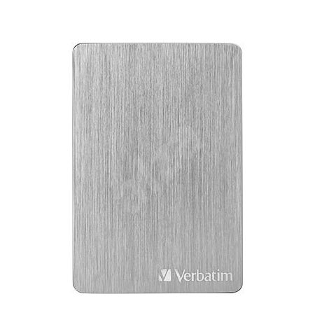 2.5” External HDD 1.0TB (USB3.2)  Verbatim Store 'n' Go ALU Slim, Silver, Aluminium, Sleek, Slim, Nero Backup Software, Green Button Energy Saving Software