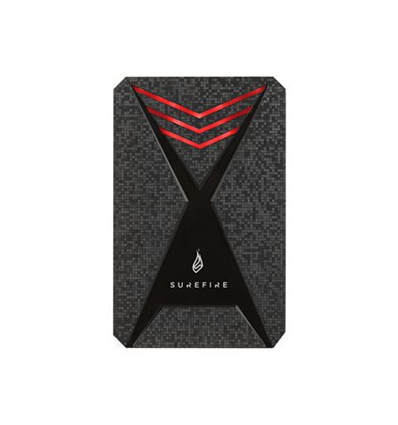 2.5” External SSD 1.0TB  Surefire GX3 Gaming SSD (by Verbatim), USB 3.2 Gen 1, Black/Red, Includes USB-C Adapter, Ultra-small and lightweight SSD, Stylish black design with a 3D surface, Nero Backup Software