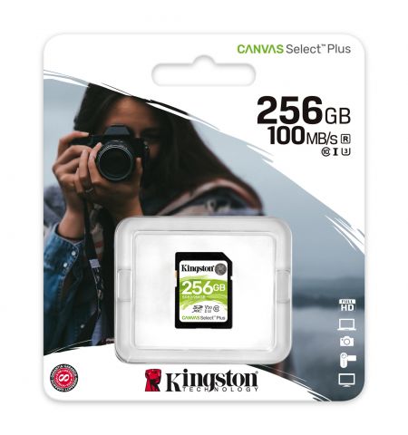 Карта памяти SD Kingston Canvas Select Plus V10/ 100MBps/ 256GB Карта памяти SD Kingston Canvas Select Plus V10/ 100MBps/ 256GB